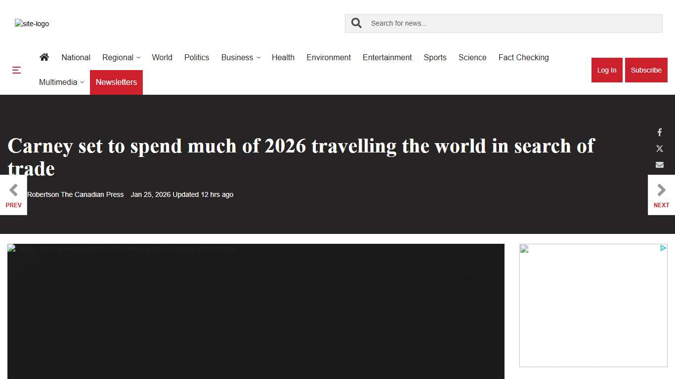 Carney set to spend much of 2026 travelling the world in search of trade Politics thecanadianpressnews.ca